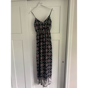 Patterned Spaghetti Strap Jumpsuit